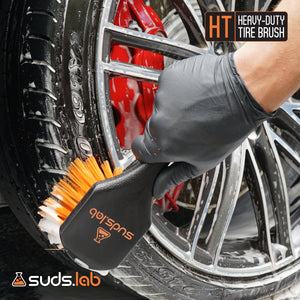 HT Heavy-Duty Tire Brush, Plastic Handle
