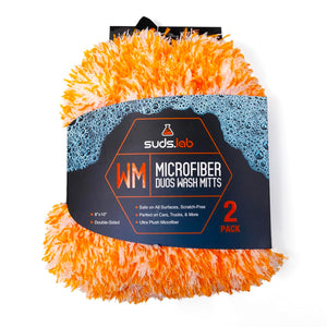 WM Microfiber Duos Wash Mitts- 2 Pack