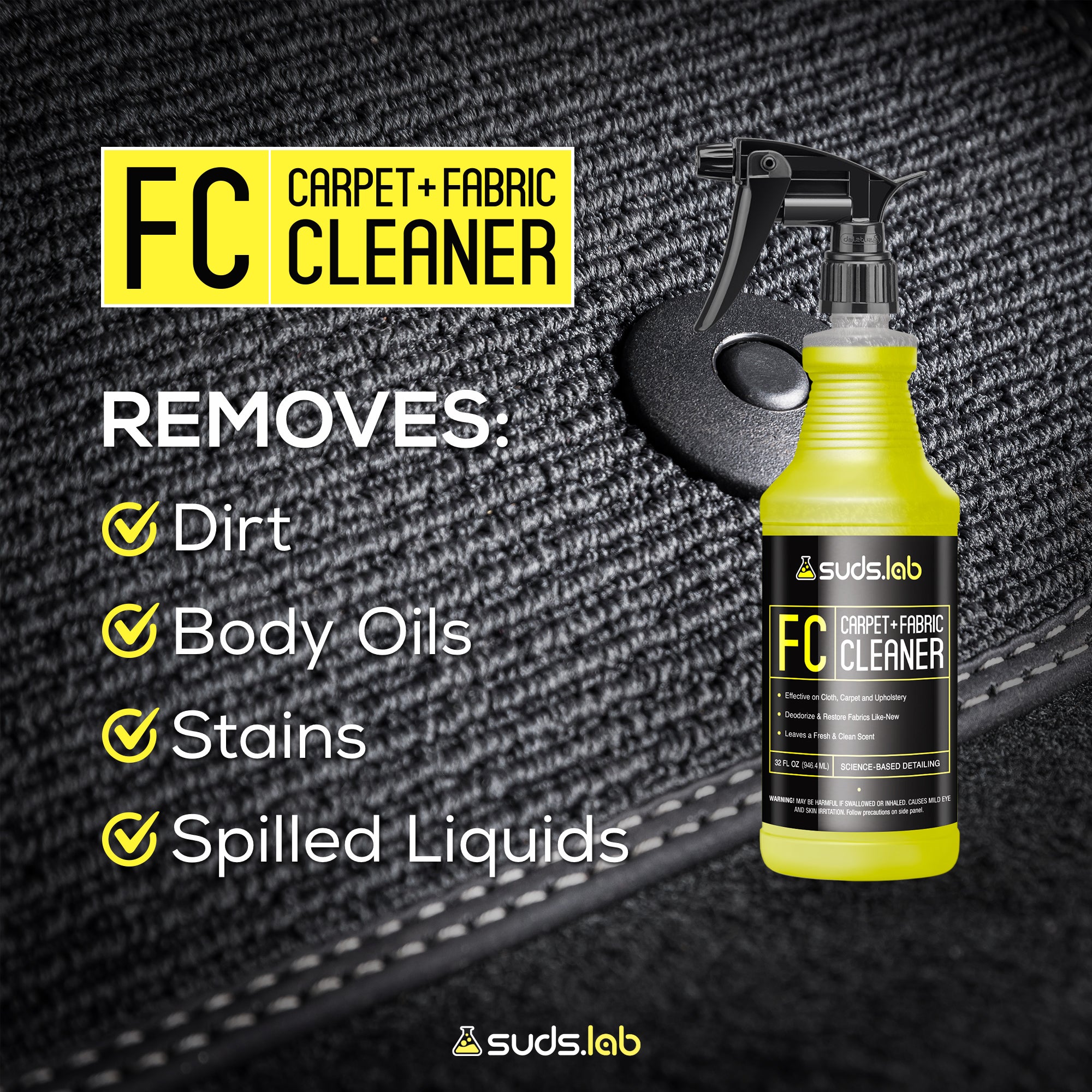 FC Carpet & Fabric Cleaner, 32 oz. | Premium Car Detailing