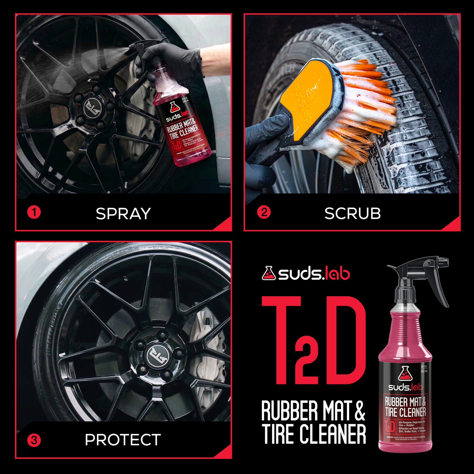T2D Total Tire Degreaser, 32 oz.
