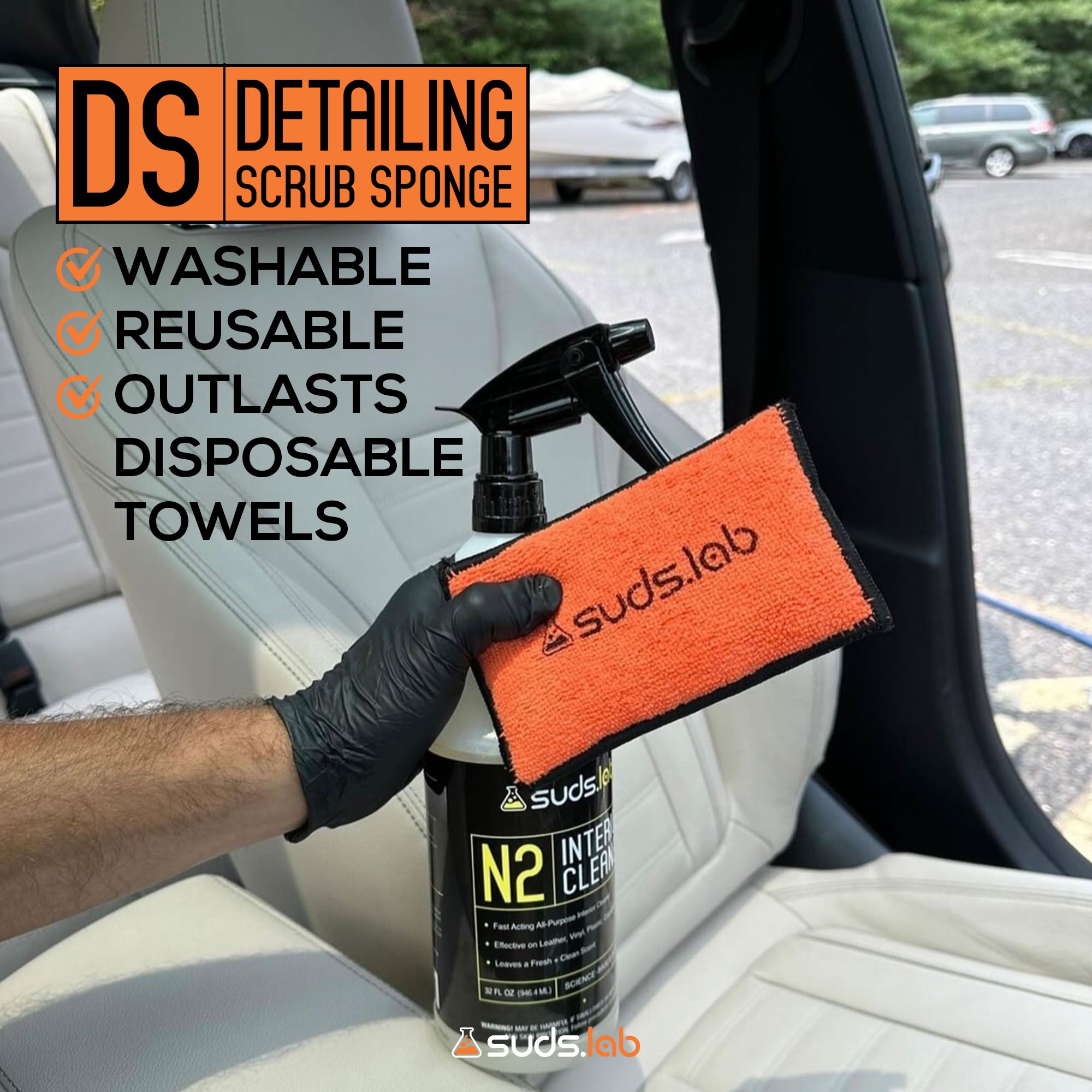 DS Microfiber Detailing Scrub Pad (2-Pack) – SudsLab