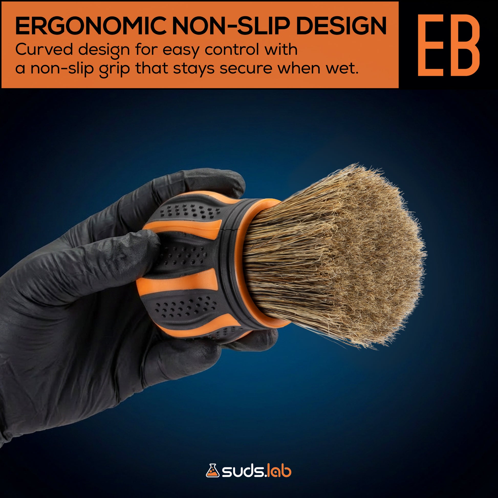 Suds Lab Elite-Bristle Boar’s Hair Car Detailing Brush