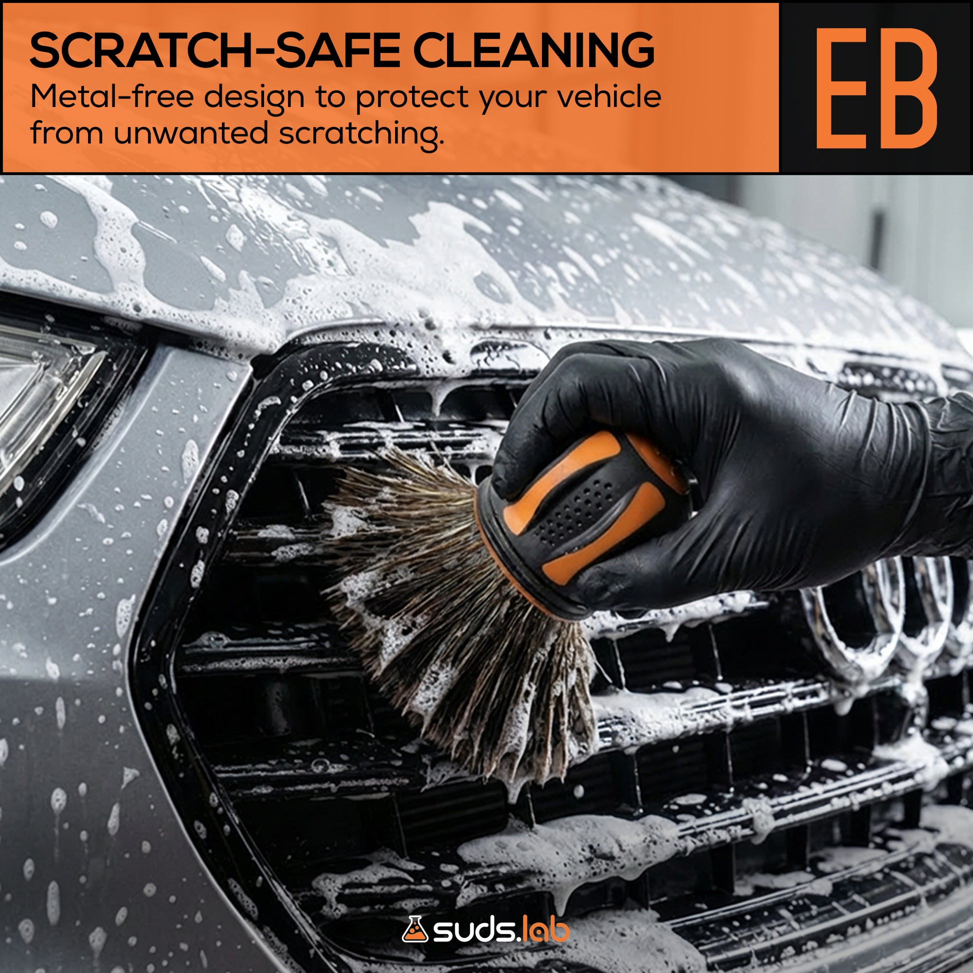 Suds Lab Elite-Bristle Boar’s Hair Car Detailing Brush
