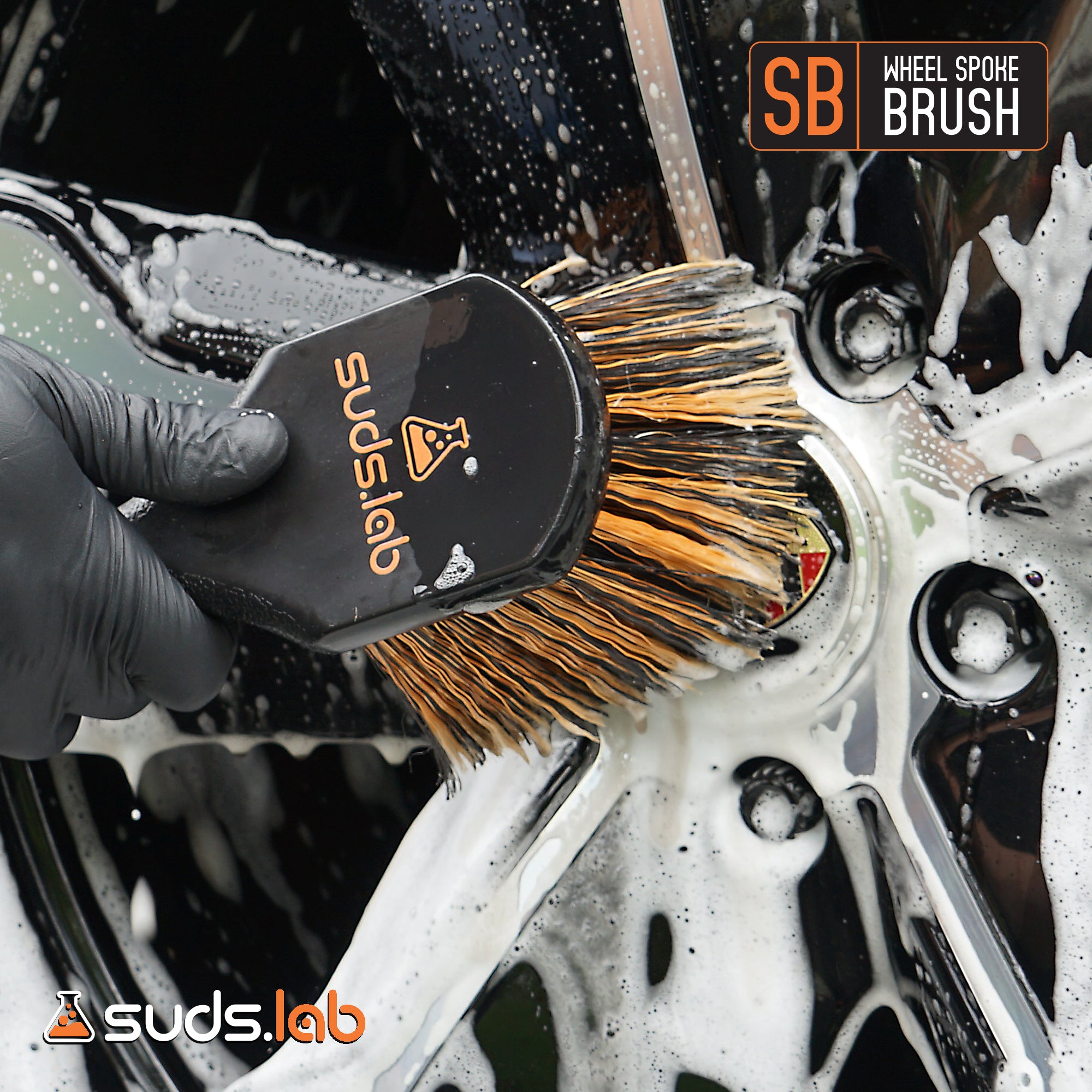 SB Wheel Spoke Brush, Plastic Handle