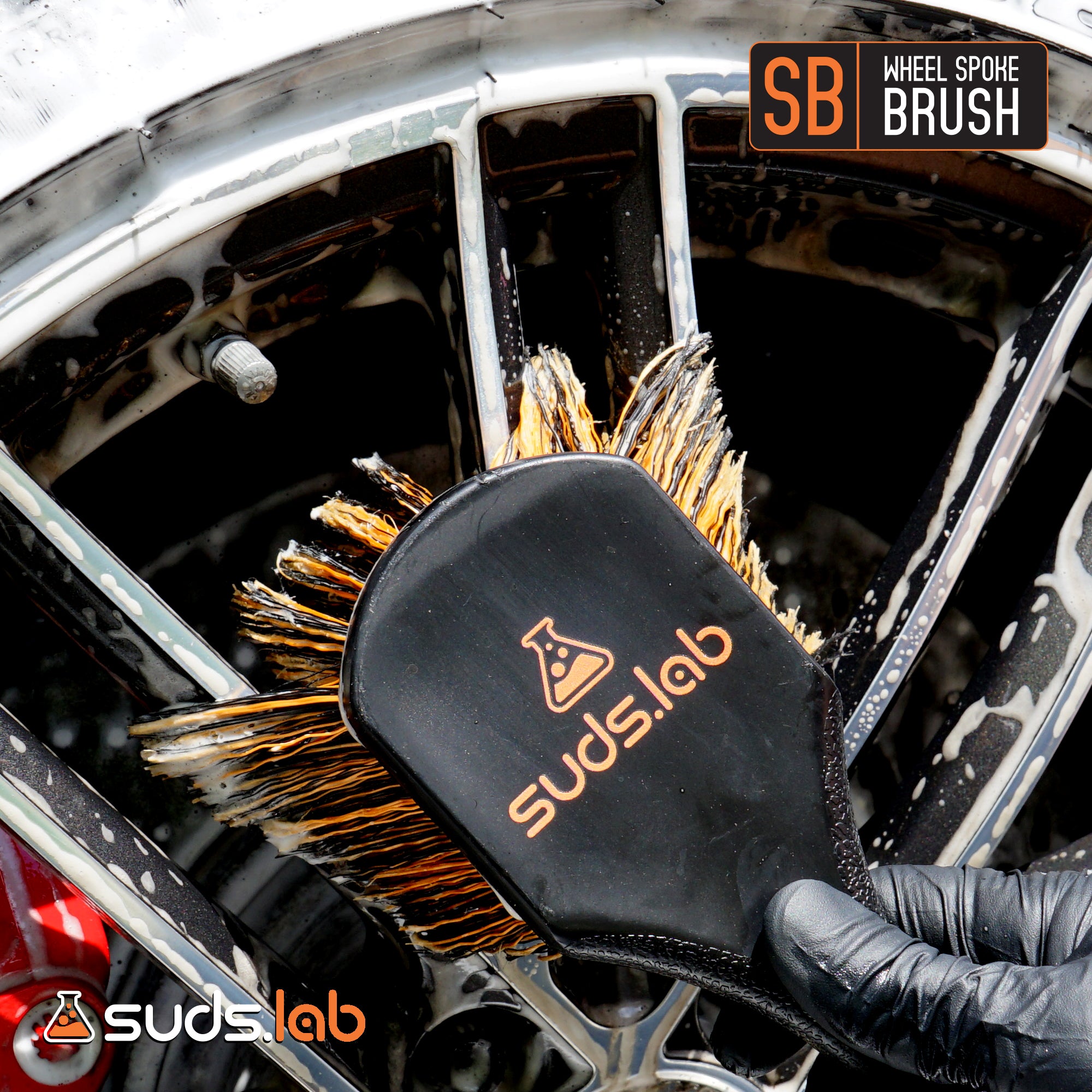 SB Wheel Spoke Brush, Plastic Handle