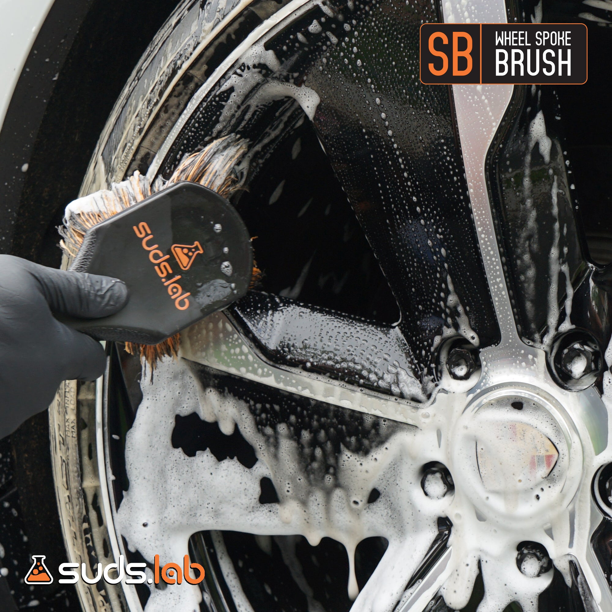 SB Wheel Spoke Brush, Plastic Handle