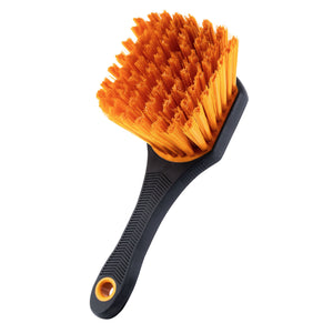 HT Heavy Duty Tire Brush, Rubberized Handle