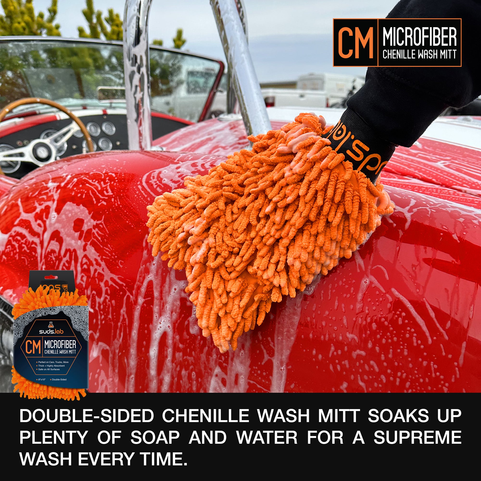 CM Microfiber Chenille Wash Mitt – SudsLab
