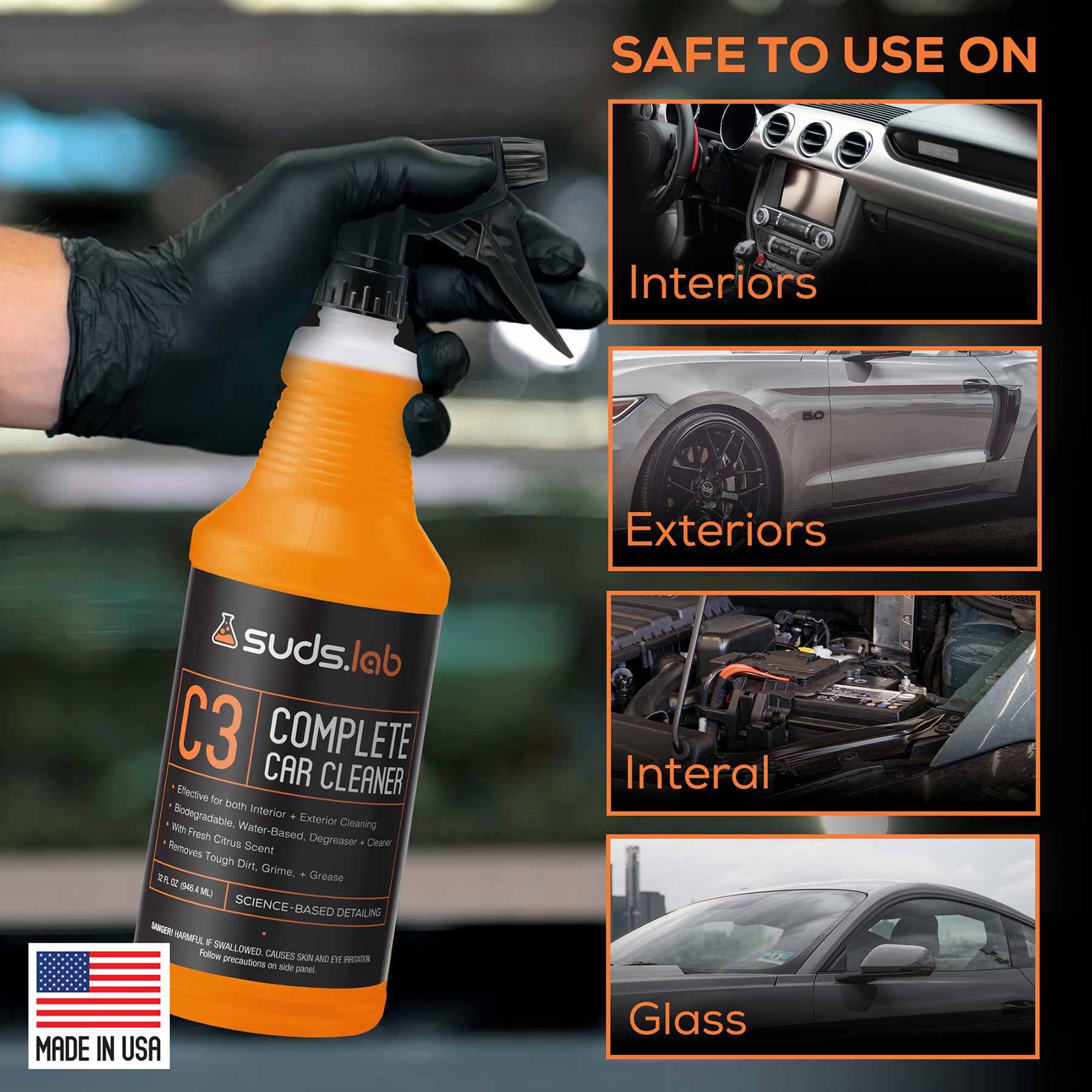 C3 Complete Car Cleaner, 32 oz.