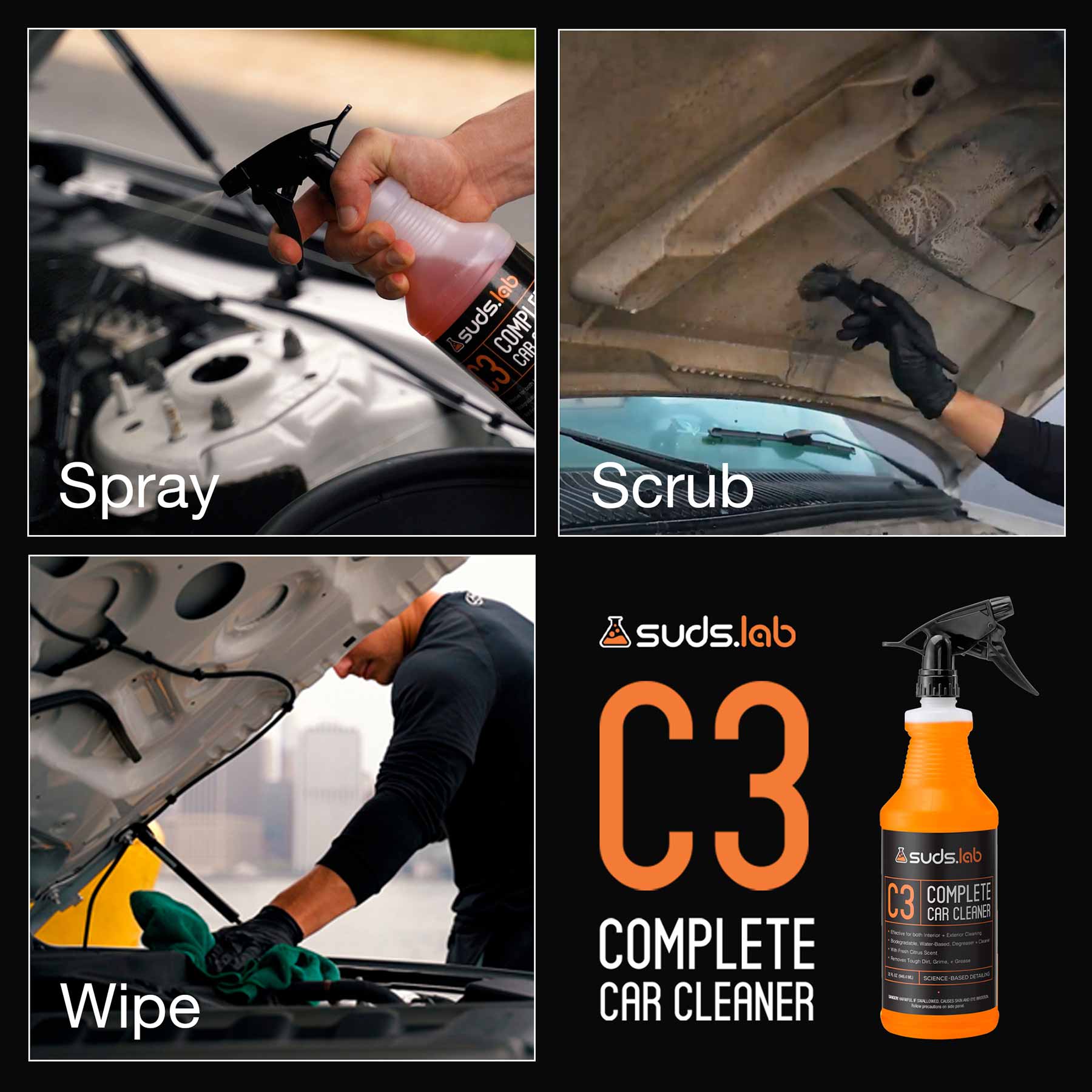  Suds Lab DS Microfiber Detailing Scrub Pad 3 Pack - Car  Interior Cleaning & Detailing Microfiber Scrub Pads - Set of 3 - Safe On  Leather, Vinyl, Plastic, Etc. : Automotive