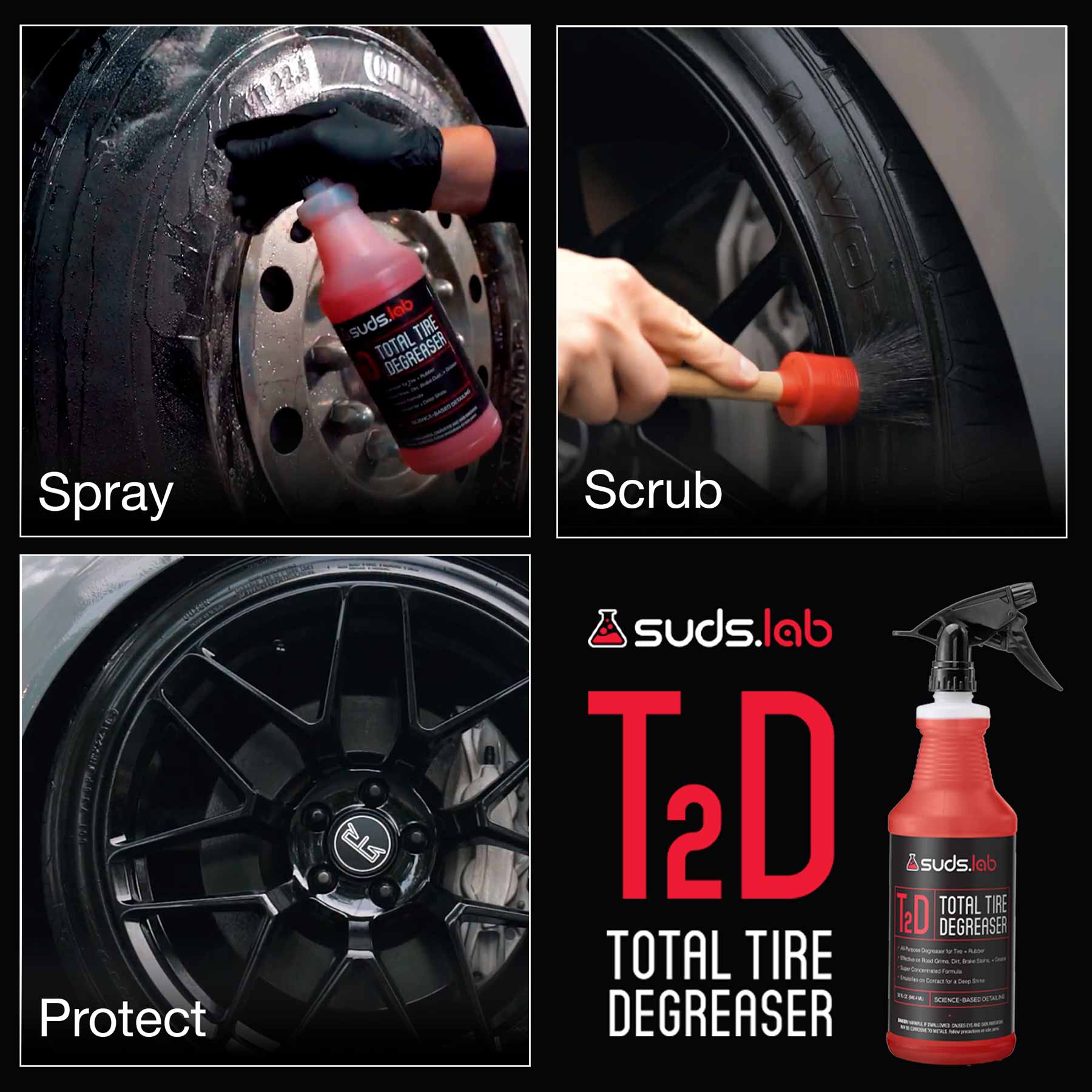 Suds-lab on Instagram: 🚨GIVEAWAY: WHEEL CARE COMBO! Enter for a chance to  win a bottle of our T3 Tire + Trim Dressing and our awesome TS Applicator -  details below👇 HOW TO