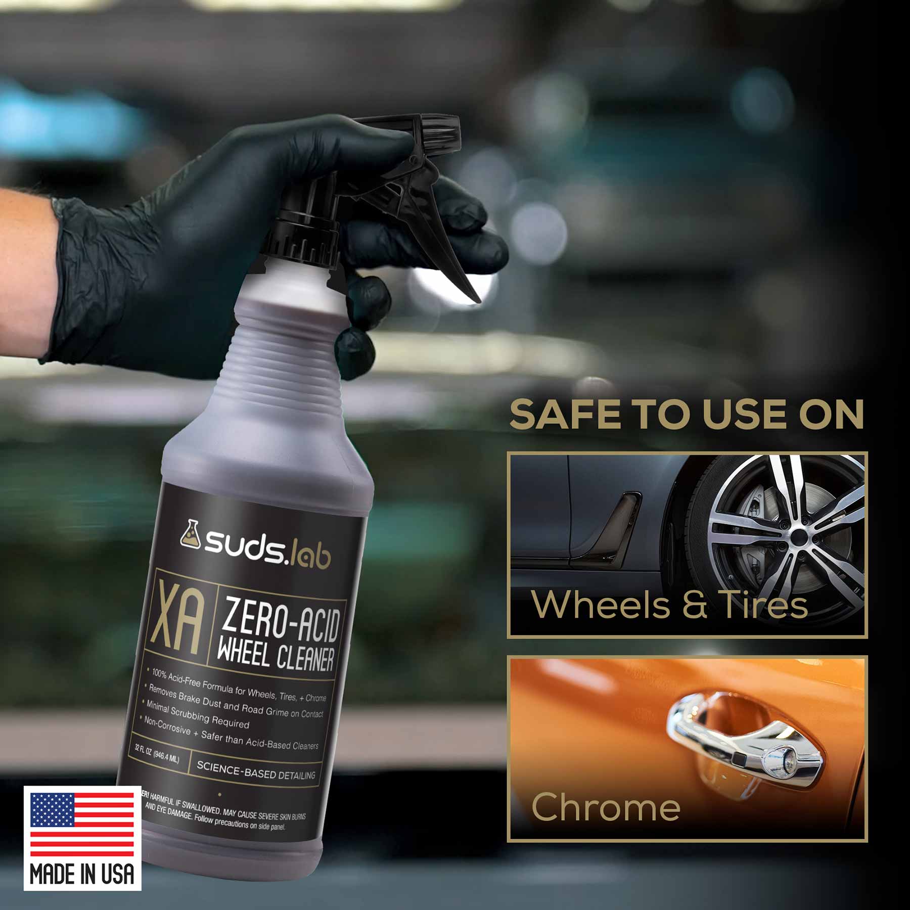 XA Zero-Acid Wheel Cleaner, 32 oz. | Premium Car Detailing