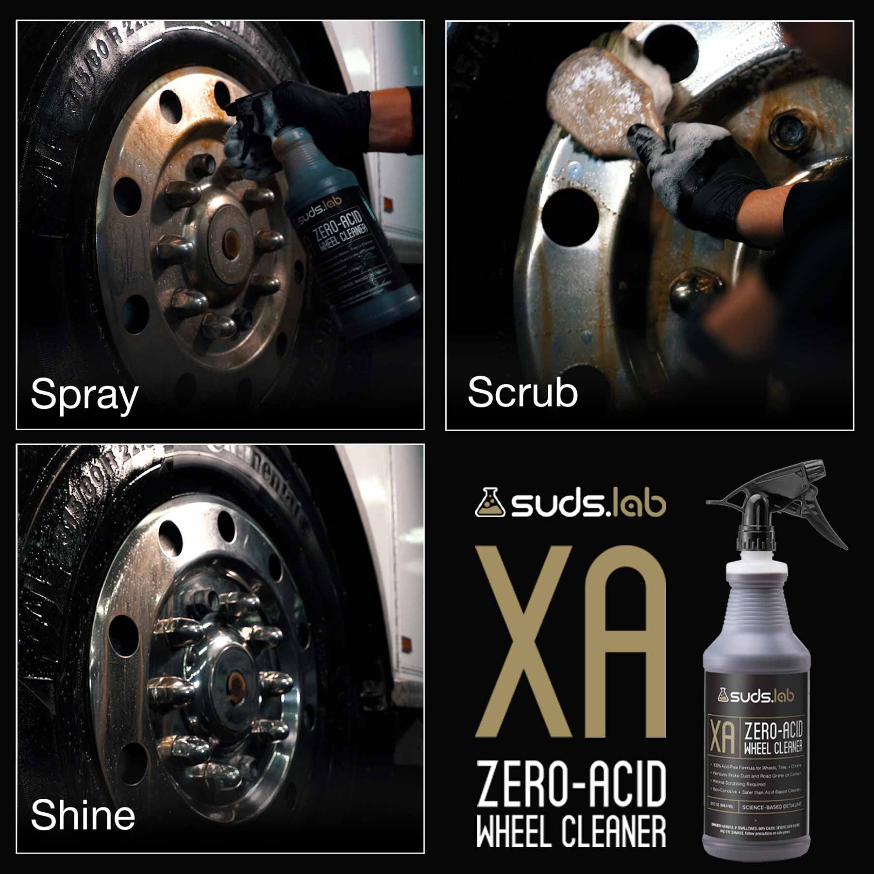 XA Zero-Acid Wheel Cleaner, 32 oz. | Premium Car Detailing
