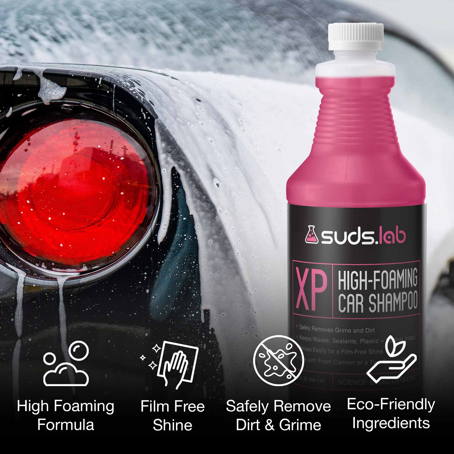 suds.lab Suds Lab F1 Professional Foam Cannon, Adjustable Foam Nozzle, with  XP High Foaming Car Wash Shampoo Bundle